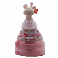Nappy Cake Giraffe Pink